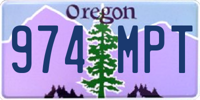 OR license plate 974MPT