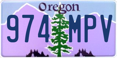 OR license plate 974MPV