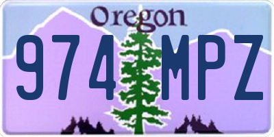 OR license plate 974MPZ