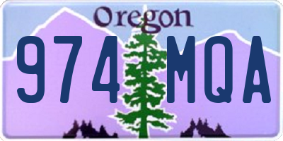 OR license plate 974MQA