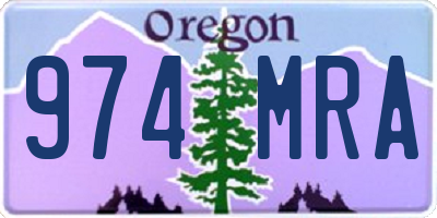 OR license plate 974MRA