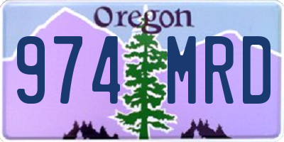 OR license plate 974MRD