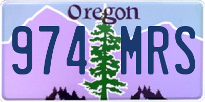 OR license plate 974MRS