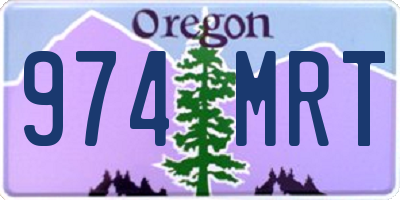 OR license plate 974MRT