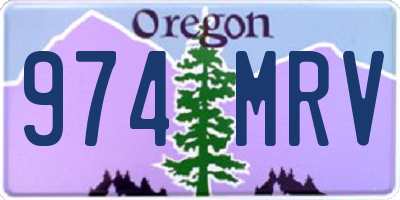 OR license plate 974MRV