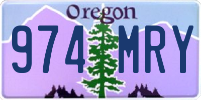 OR license plate 974MRY