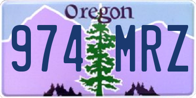 OR license plate 974MRZ