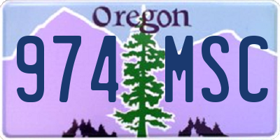 OR license plate 974MSC