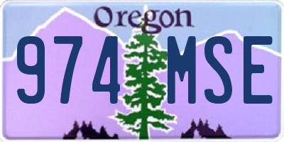 OR license plate 974MSE