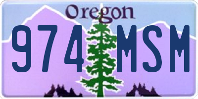 OR license plate 974MSM
