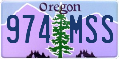 OR license plate 974MSS