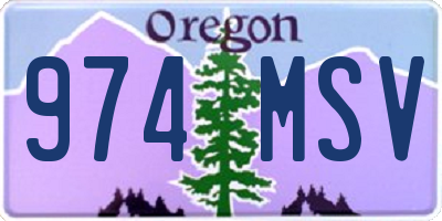 OR license plate 974MSV