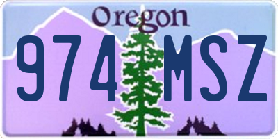 OR license plate 974MSZ