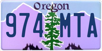 OR license plate 974MTA