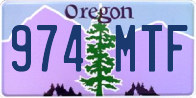 OR license plate 974MTF