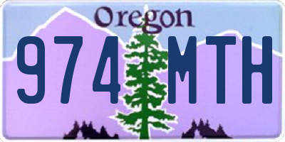 OR license plate 974MTH