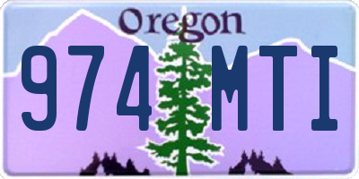 OR license plate 974MTI