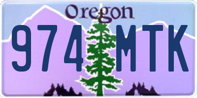 OR license plate 974MTK