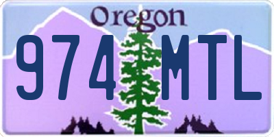 OR license plate 974MTL