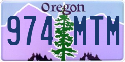 OR license plate 974MTM