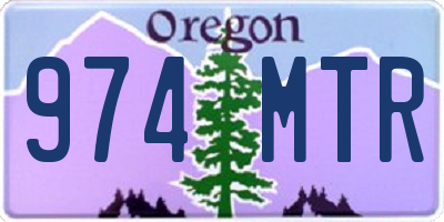 OR license plate 974MTR