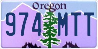 OR license plate 974MTT