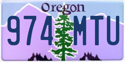 OR license plate 974MTU