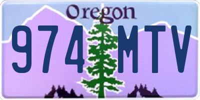 OR license plate 974MTV