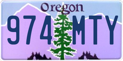 OR license plate 974MTY