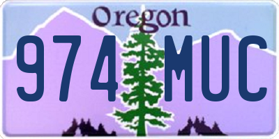 OR license plate 974MUC