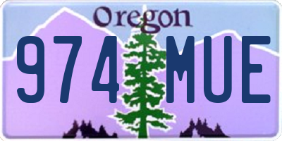 OR license plate 974MUE