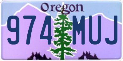 OR license plate 974MUJ