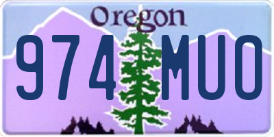 OR license plate 974MUO