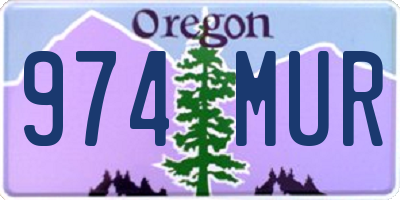 OR license plate 974MUR