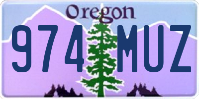 OR license plate 974MUZ