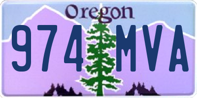 OR license plate 974MVA