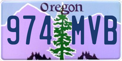 OR license plate 974MVB