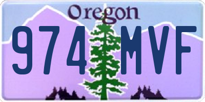 OR license plate 974MVF