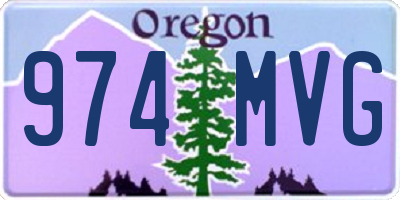 OR license plate 974MVG