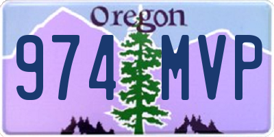 OR license plate 974MVP