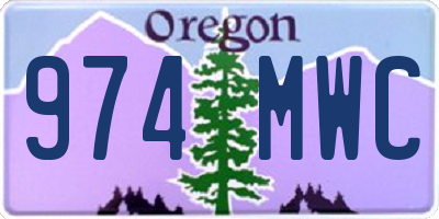 OR license plate 974MWC