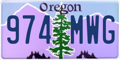 OR license plate 974MWG