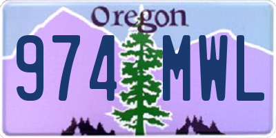 OR license plate 974MWL