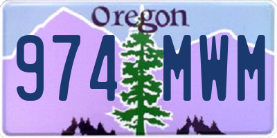 OR license plate 974MWM