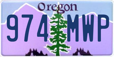 OR license plate 974MWP