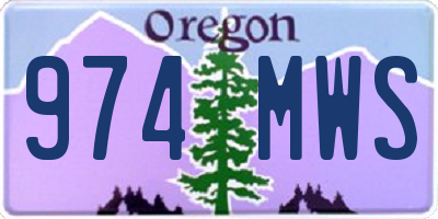 OR license plate 974MWS