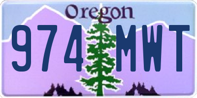 OR license plate 974MWT