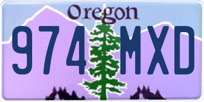 OR license plate 974MXD