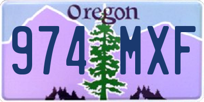 OR license plate 974MXF