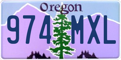 OR license plate 974MXL